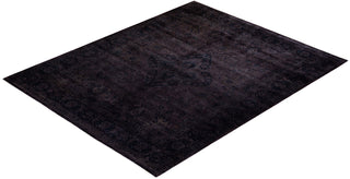 Modern Overdyed Hand Knotted Wool Purple Area Rug 8' 1" x 10' 2"