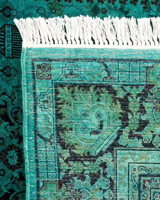 Contemporary Hand-Knotted Overdyed Blue Area Rug 3' 2" x 5' 4"