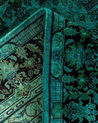 Contemporary Hand-Knotted Overdyed Blue Area Rug 3' 2" x 5' 4"