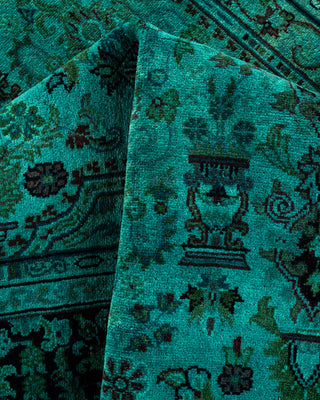 Contemporary Hand-Knotted Overdyed Blue Area Rug 3' 2" x 5' 4"
