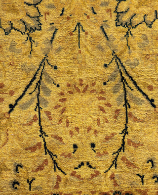 Overdyed Hand-Knotted Wool Modern-Contemporary Yellow Area Rug 2' 7" x 4' 3"
