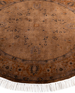 Fine Vibrance, One-of-a-Kind Hand-Knotted Area Rug  - Brown, 3' 1" x 3' 1"