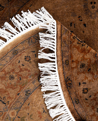 Fine Vibrance, One-of-a-Kind Hand-Knotted Area Rug  - Brown, 3' 1" x 3' 1"