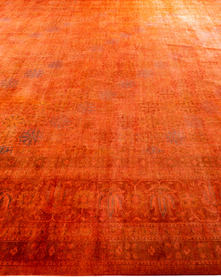 Overdyed Hand-Knotted Orange Area Rug 11' 10" x 16' 10"