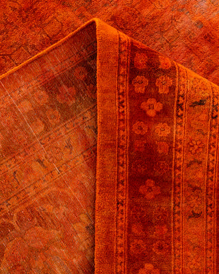 Overdyed Hand-Knotted Orange Area Rug 11' 10" x 16' 10"