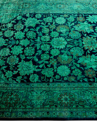 Contemporary Hand-Knotted Overdyed Blue Area Rug 4' 0" x 6' 3"