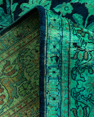 Contemporary Hand-Knotted Overdyed Blue Area Rug 4' 0" x 6' 3"