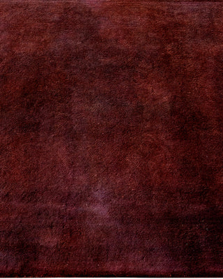 Contemporary Hand Knotted Overdyed Brown Runner 2' 6" x 7' 10"