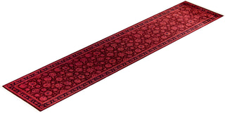 Contemporary Hand-Knotted Overdyed Pink Runner 2' 6" x 12' 3"