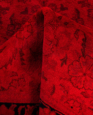 Overdyed Hand-Knotted Wool Modern-Contemporary Red Runner 2' 8" x 6' 0"
