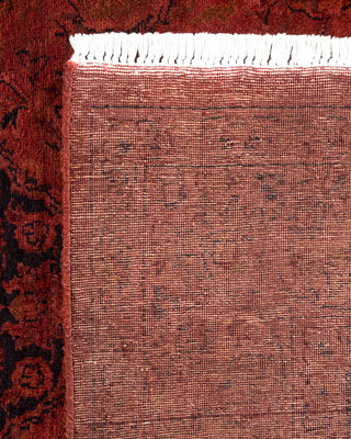 Contemporary Hand Knotted Overdyed Orange Area Rug 4' 2" x 6' 4"