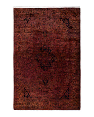 Contemporary Fine Vibrance Red Wool Area Rug 4' 2" x 6' 4"