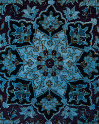 Modern Overdyed Hand Knotted Wool Blue Area Rug 3' 3" x 5' 3"