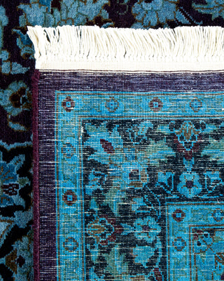 Contemporary Hand-Knotted Overdyed Blue Area Rug 3' 3" x 5' 3"