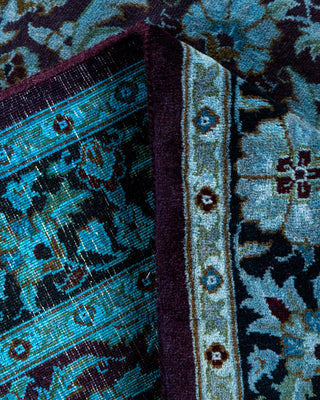 Contemporary Hand-Knotted Overdyed Blue Area Rug 3' 3" x 5' 3"