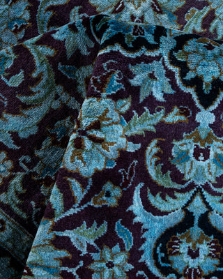 Contemporary Hand-Knotted Overdyed Blue Area Rug 3' 3" x 5' 3"