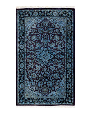 Modern Fine Vibrance Blue Area Rug 3' 3" x 5' 3"