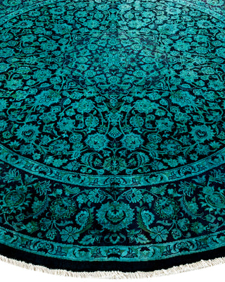 Contemporary Fine Vibrance Black Wool Area Rug - 6' 2" x 6' 4"
