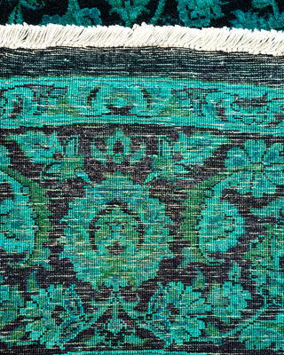 Contemporary Fine Vibrance Black Wool Area Rug - 6' 2" x 6' 4"