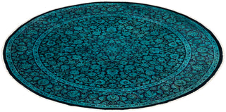 Contemporary Fine Vibrance Black Wool Area Rug - 6' 2" x 6' 4"