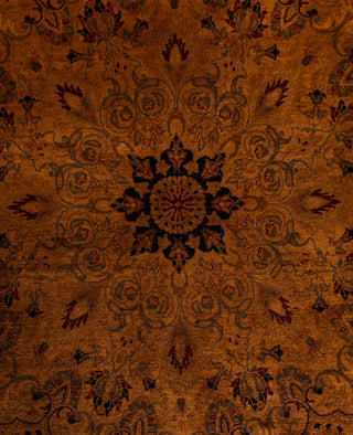 Overdyed Hand-Knotted Wool Modern-Contemporary Gold Area Rug 12' 1" x 12' 3"
