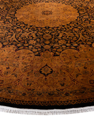 Overdyed Hand-Knotted Wool Modern-Contemporary Gold Area Rug 12' 1" x 12' 3"