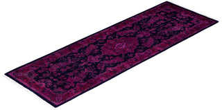 Overdyed Hand-Knotted Wool Modern-Contemporary Purple Runner 2' 0" x 6' 2"