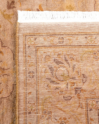 Contemporary Hand Knotted Overdyed Beige Area Rug 4' 2" x 6' 5"
