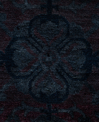 Contemporary Overdyed Wool Hand Knotted Black Area Rug 9' 1" x 12' 4"