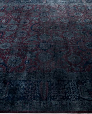 Contemporary Overdyed Wool Hand Knotted Black Area Rug 9' 1" x 12' 4"