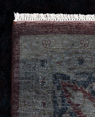 Contemporary Overdyed Wool Hand Knotted Black Area Rug 9' 1" x 12' 4"