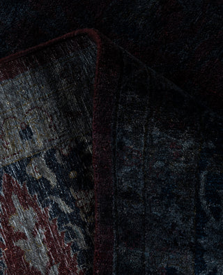 Contemporary Overdyed Wool Hand Knotted Black Area Rug 9' 1" x 12' 4"