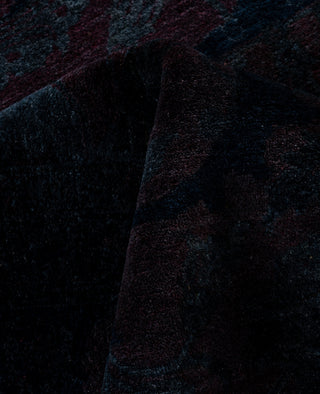 Contemporary Overdyed Wool Hand Knotted Black Area Rug 9' 1" x 12' 4"