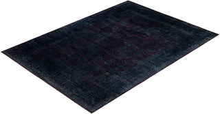 Contemporary Overdyed Wool Hand Knotted Black Area Rug 9' 1" x 12' 4"