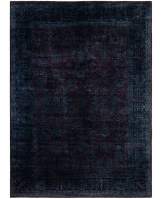Contemporary Overdyed Wool Hand Knotted Black Area Rug 9' 1" x 12' 4"