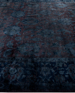 Contemporary Overdyed Wool Hand Knotted Black Area Rug 8' 1" x 10' 6"