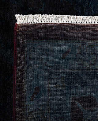 Contemporary Overdyed Wool Hand Knotted Black Area Rug 8' 1" x 10' 6"