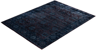 Contemporary Overdyed Wool Hand Knotted Black Area Rug 8' 1" x 10' 6"