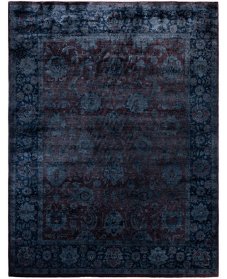 Contemporary Overdyed Wool Hand Knotted Black Area Rug 8' 1" x 10' 6"
