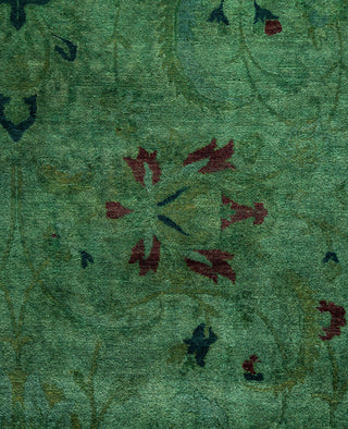 Overdyed One-of-a-Kind Wool Green Area Rug 6' 1" x 8' 10"