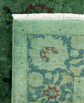 Overdyed One-of-a-Kind Wool Green Area Rug 6' 1" x 8' 10"