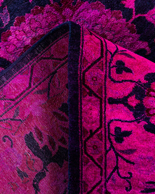 Fine Vibrance, One-of-a-Kind Hand-Knotted Area Rug  - Pink, 6' 2" x 8' 10"