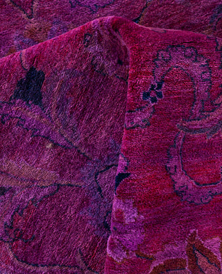 Overdyed Hand-Knotted Wool Modern-Contemporary Purple Area Rug 6' 1" x 9' 0"