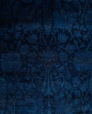 Overdyed One-of-a-Kind Wool Navy Runner 2' 6" x 12' 3"