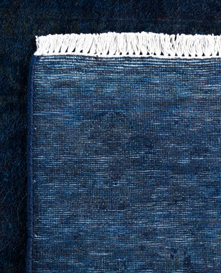 Overdyed One-of-a-Kind Wool Navy Runner 2' 6" x 12' 3"