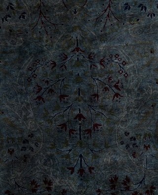 Overdyed One-of-a-Kind Wool Gray Area Rug 9' 4" x 18' 8"