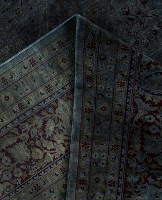 Overdyed One-of-a-Kind Wool Gray Area Rug 9' 4" x 18' 8"