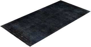 Overdyed One-of-a-Kind Wool Gray Area Rug 9' 4" x 18' 8"