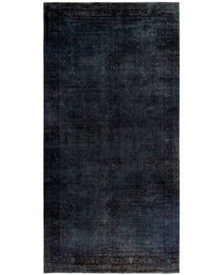 Overdyed One-of-a-Kind Wool Gray Area Rug 9' 4" x 18' 8"