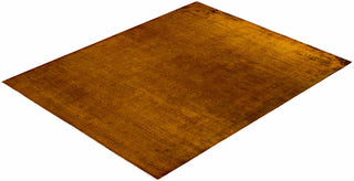 Modern Overdyed Hand Knotted Wool Gold Area Rug 8' 1" x 10' 4"